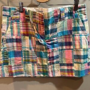 Pastel Madras Paid Mini Skirt